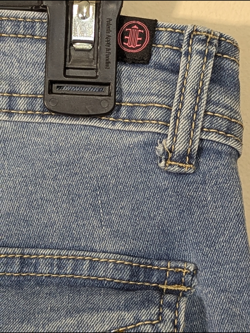 Elite Jeans Cargo Straight Jeans Women Size 9/29 Blue Utility Pocket Mid Rise - Picture 11 of 14